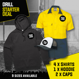 DRILL STARTER DEAL - 4 Drill Shirts, 1 Hoodie, 2 Caps